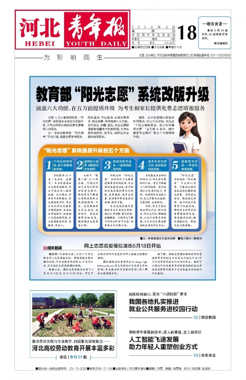 河北青年报2026年06月18日头版